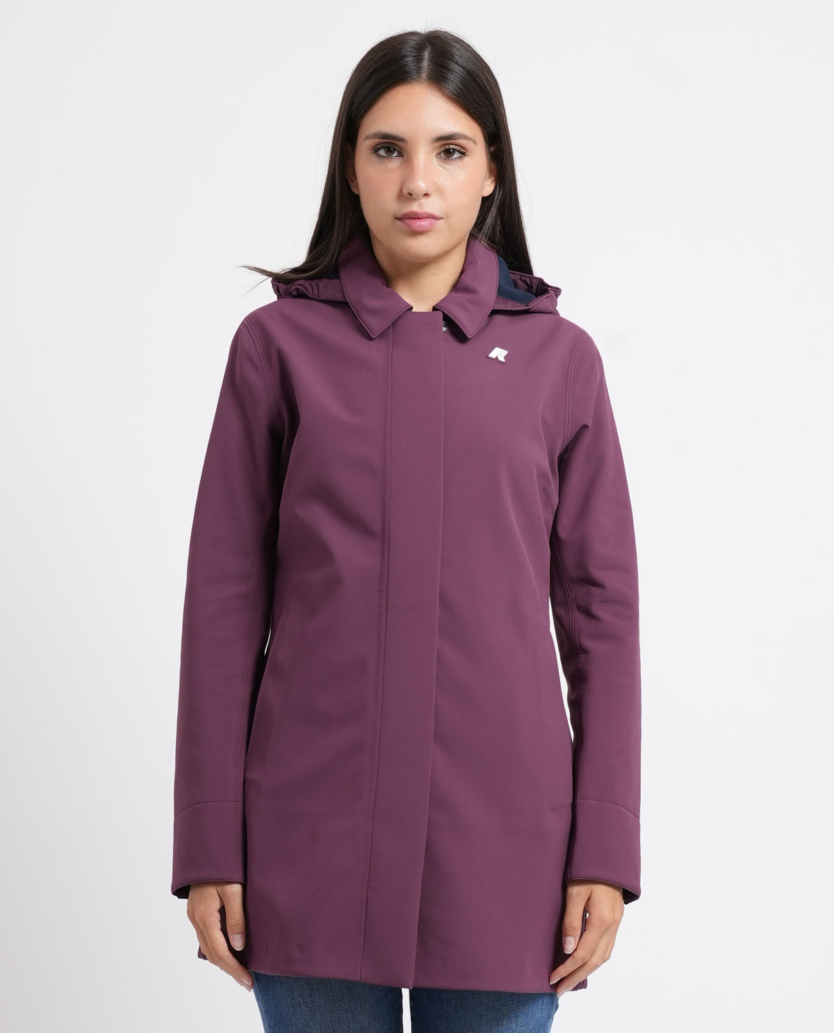 Giacca lunga donna Mathy di K-way con cappuccio 