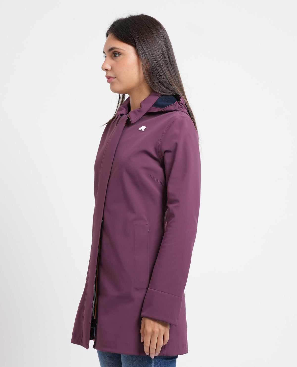Giacca lunga donna Mathy di K-way con cappuccio 
