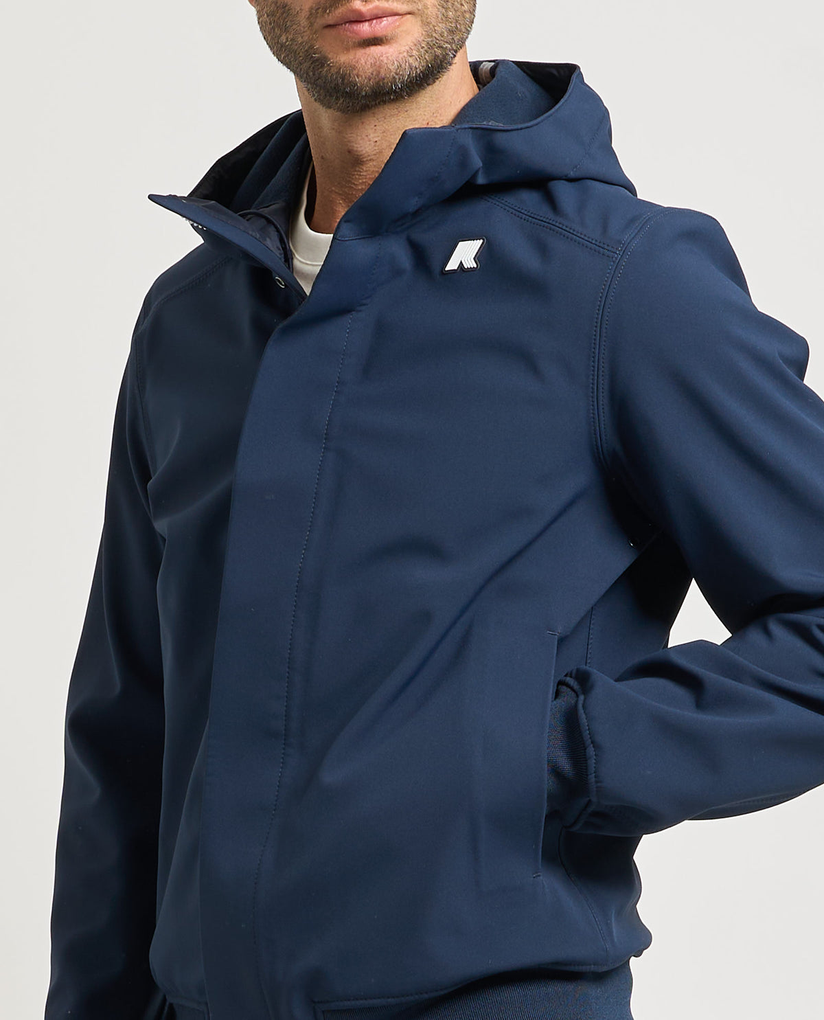 Giacca uomo Joachim Bonded di K-way con cappuccio 
