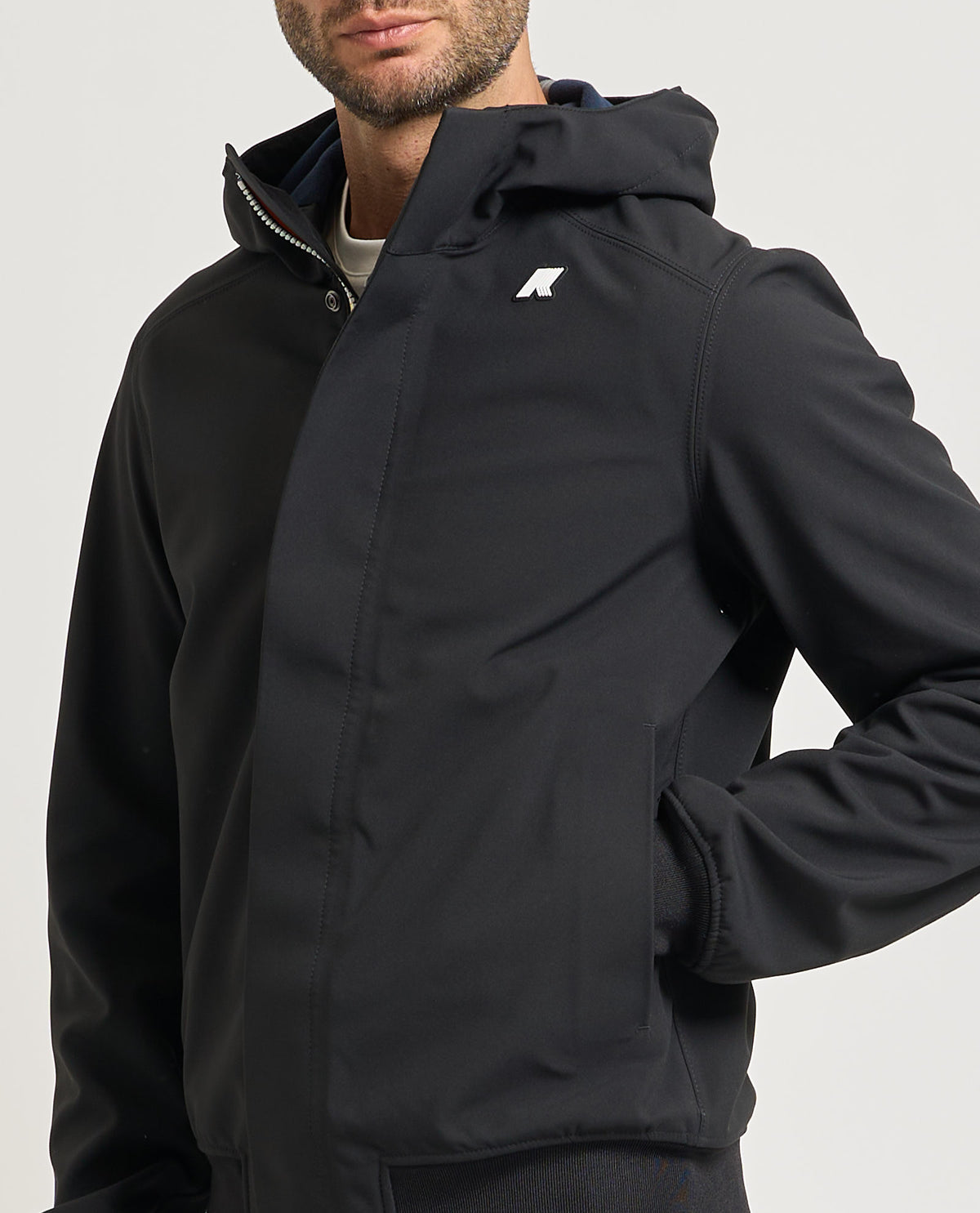 Giacca uomo Joachim Bonded di K-way con cappuccio 