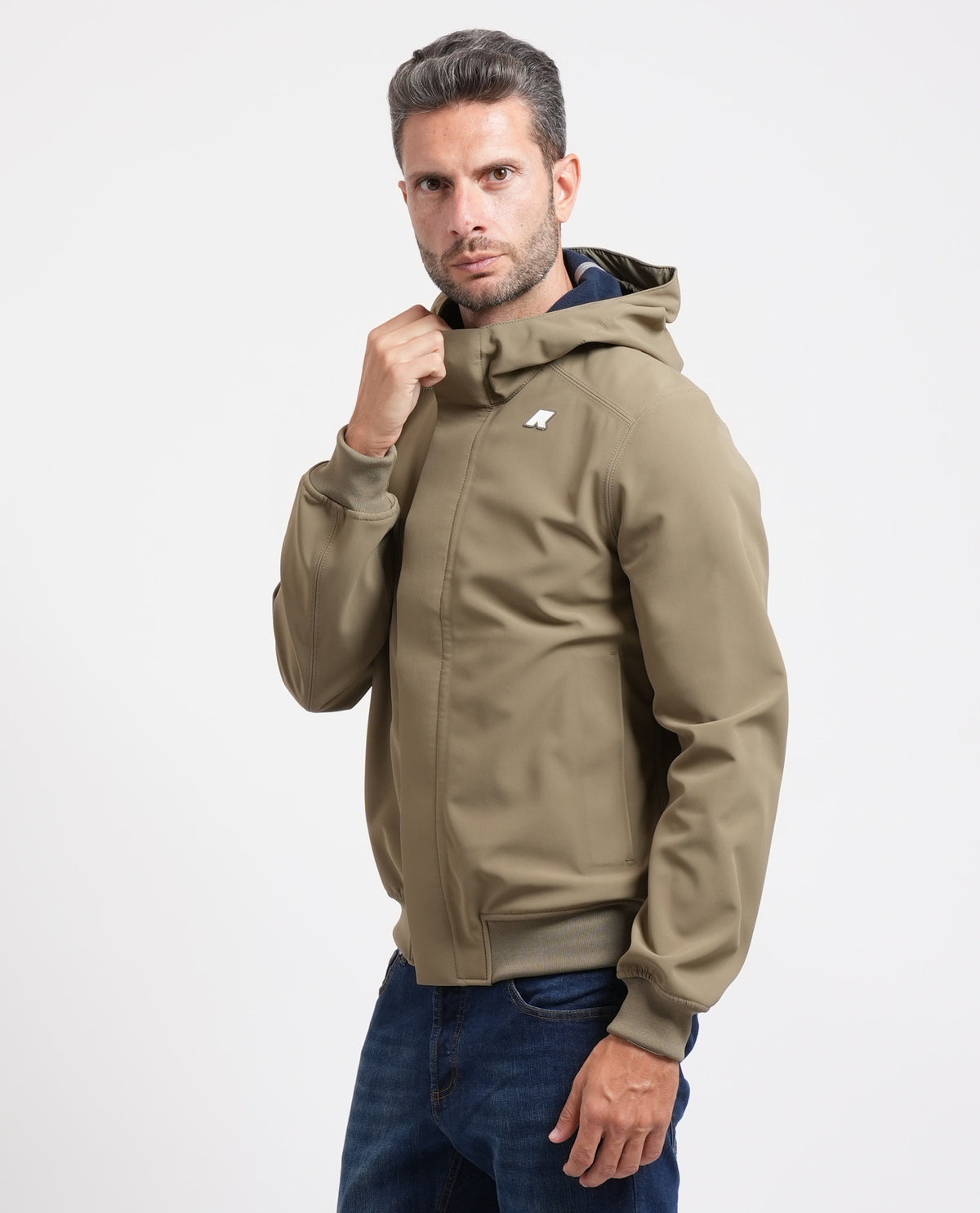 Giacca uomo Joachim Bonded di K-way con cappuccio 