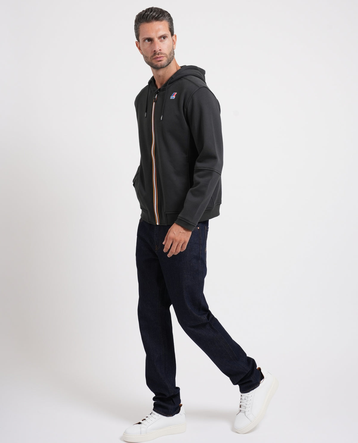 Felpa Prosper di K-way garzata fullzip 