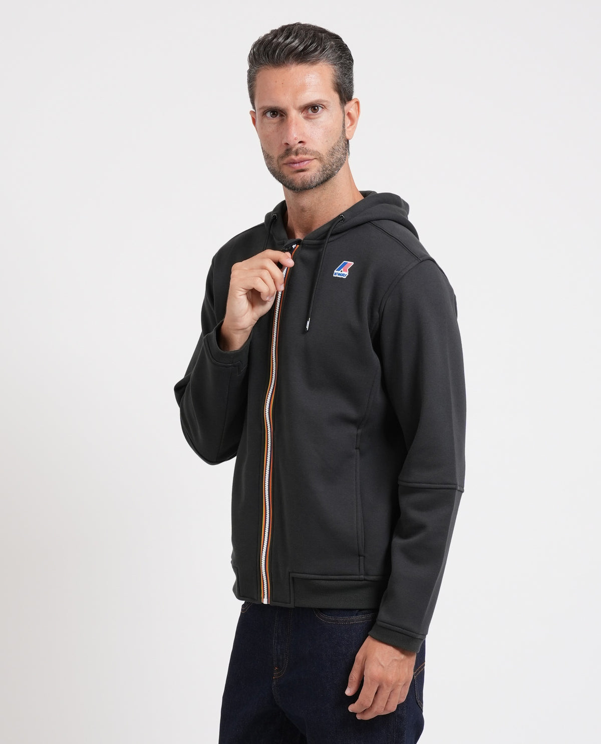 Felpa Prosper di K-way garzata fullzip 