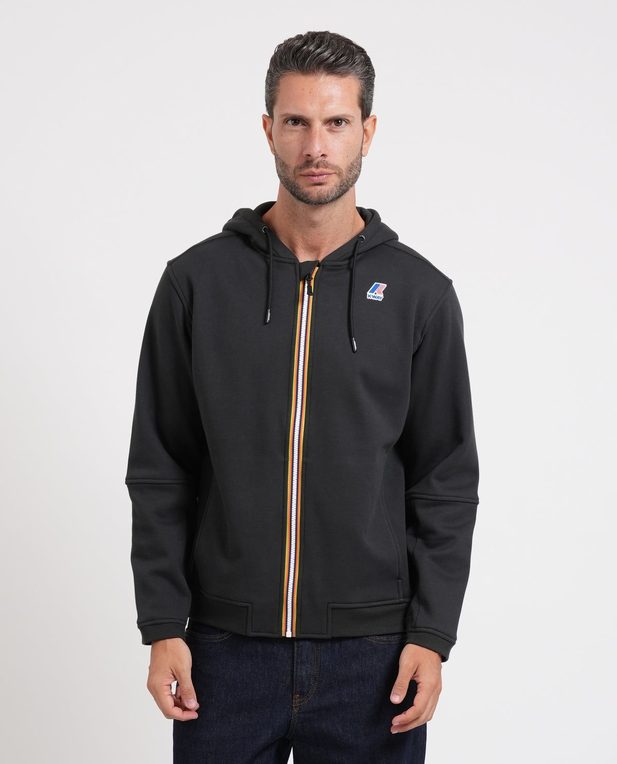 Felpa Prosper di K-way garzata fullzip 
