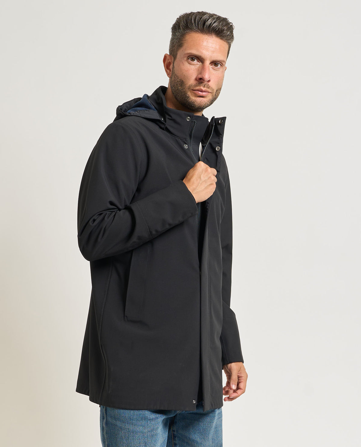 Parka uomo Duke Bonded di K-way con cappuccio 