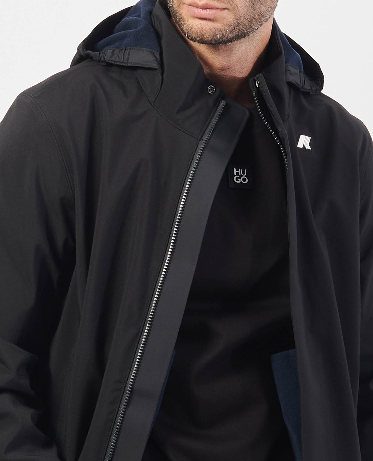 Parka uomo Duke Bonded di K-way con cappuccio 