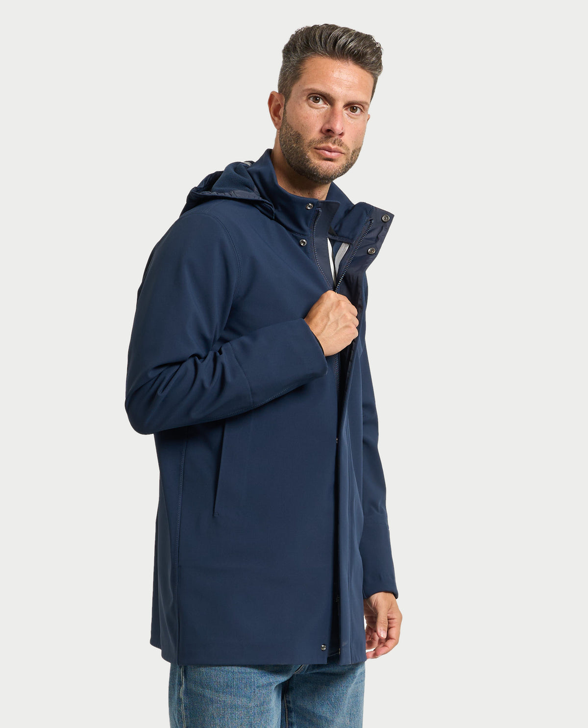 Parka uomo Duke Bonded di K-way con cappuccio 