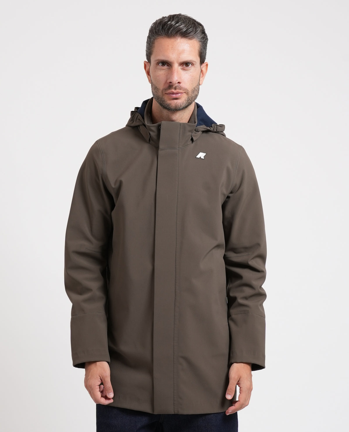 Parka uomo Duke Bonded di K-way con cappuccio 