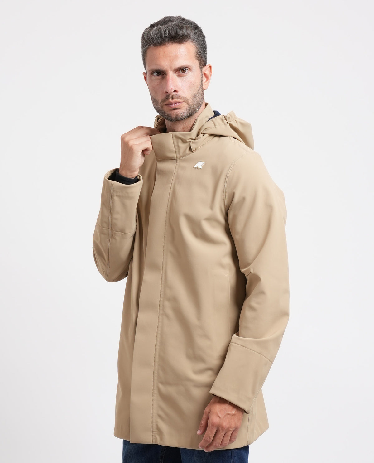 Parka uomo Duke Bonded di K-way con cappuccio 