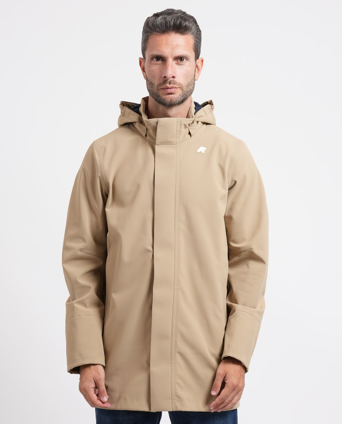 Parka uomo Duke Bonded di K-way con cappuccio 