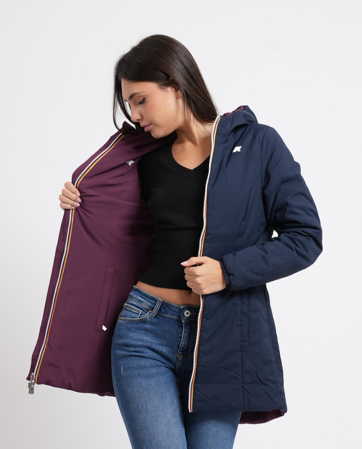 Giacca donna Denise di K-way reversibile 