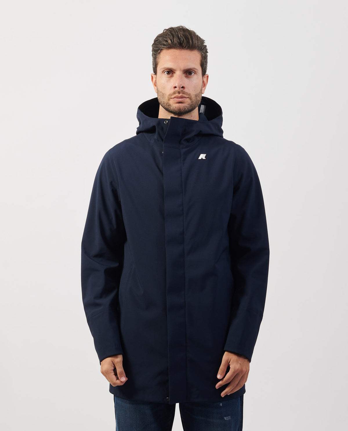 Giacca lunga uomo Marlyn di K-way con cappuccio 