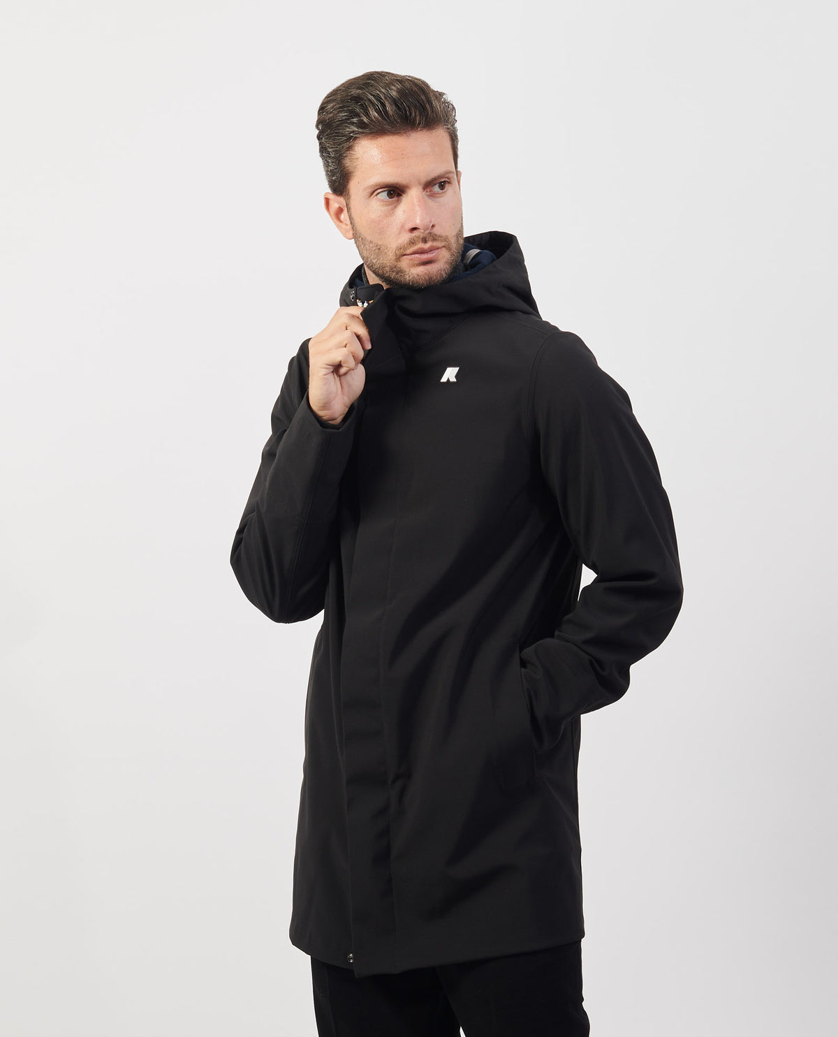 Giacca lunga uomo Marlyn di K-way con cappuccio 