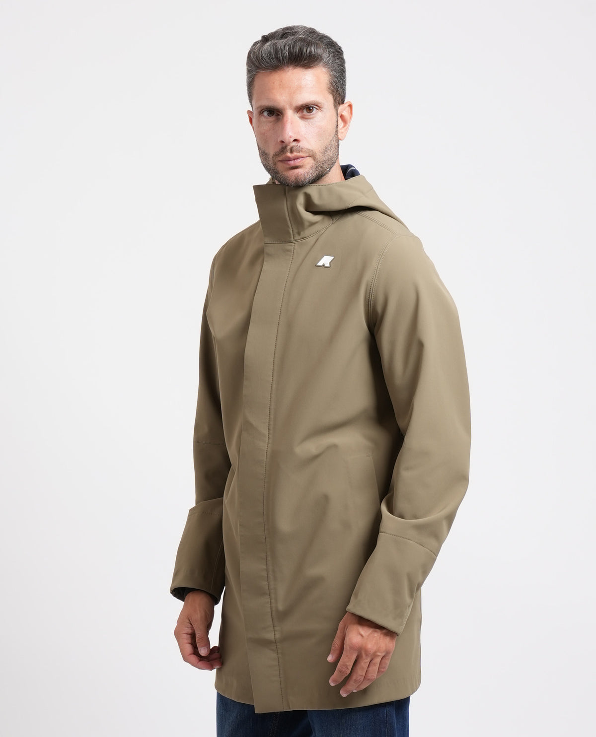 Giacca lunga uomo Marlyn di K-way con cappuccio 