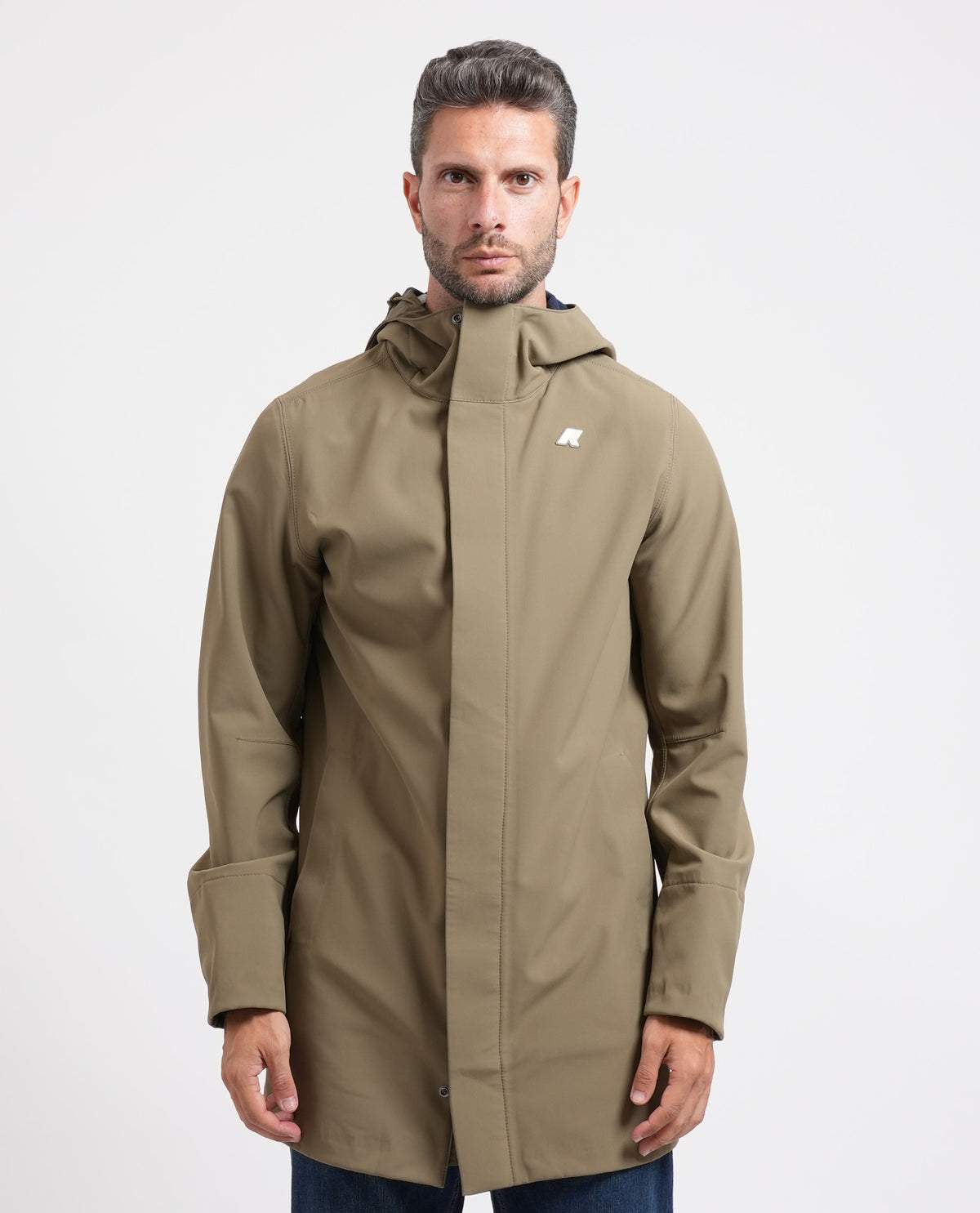 Giacca lunga uomo Marlyn di K-way con cappuccio 