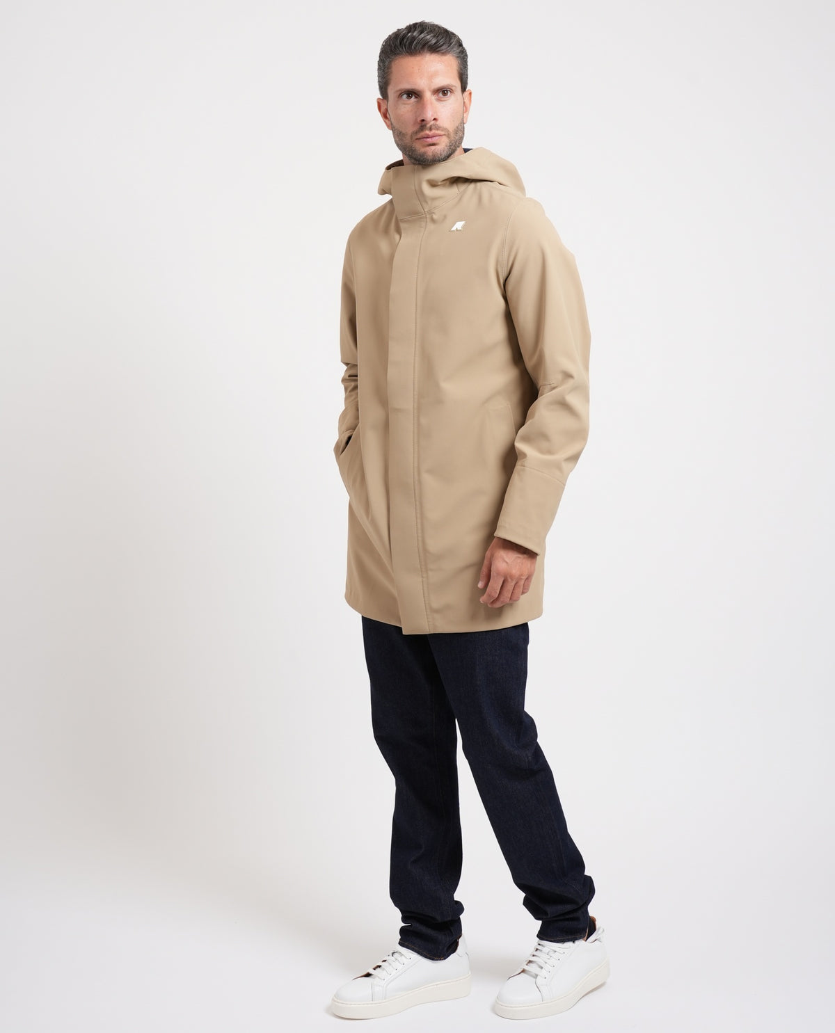 Giacca lunga uomo Marlyn di K-way con cappuccio 