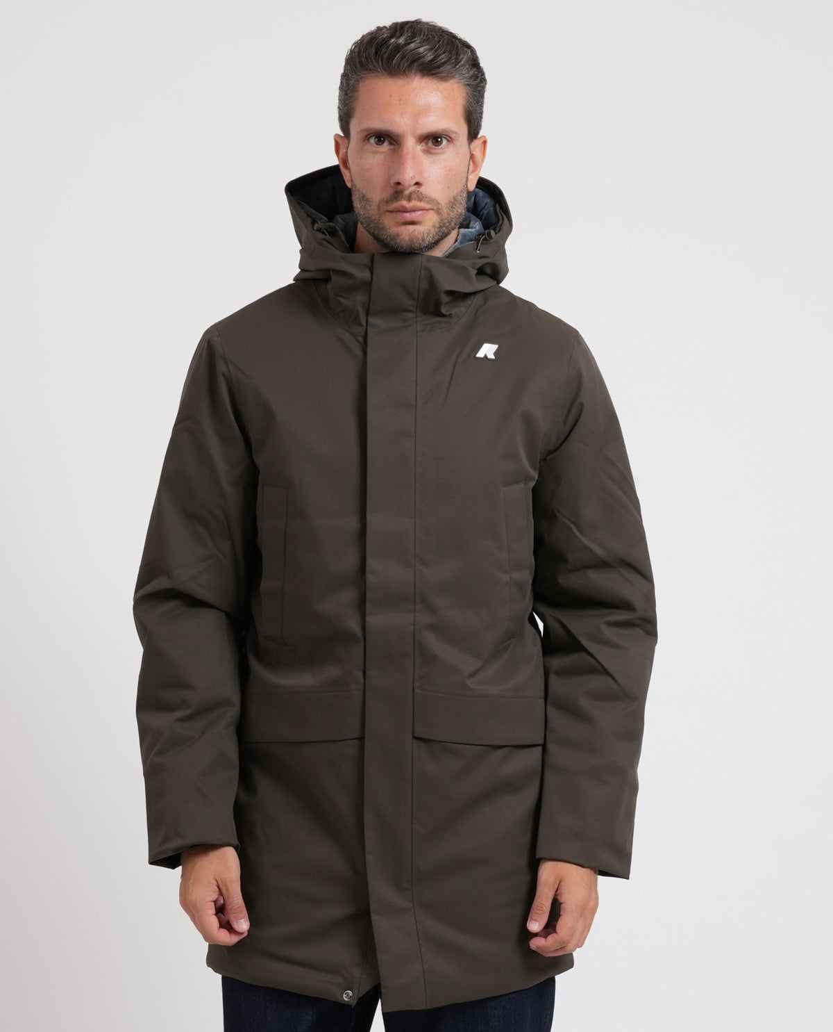 Giacca uomo lunga Jarno Twill Marmotta di K-way 