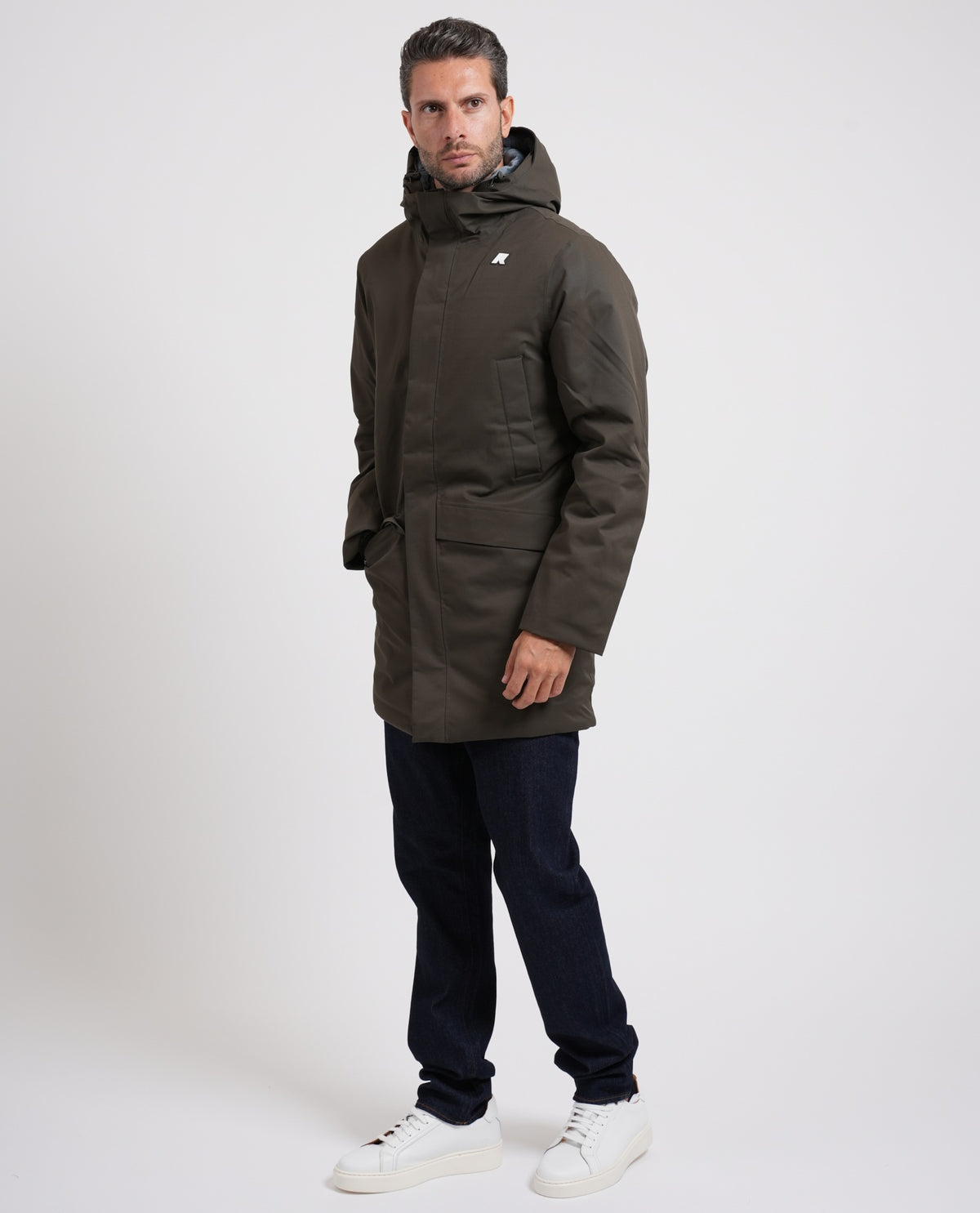 Giacca uomo lunga Jarno Twill Marmotta di K-way 