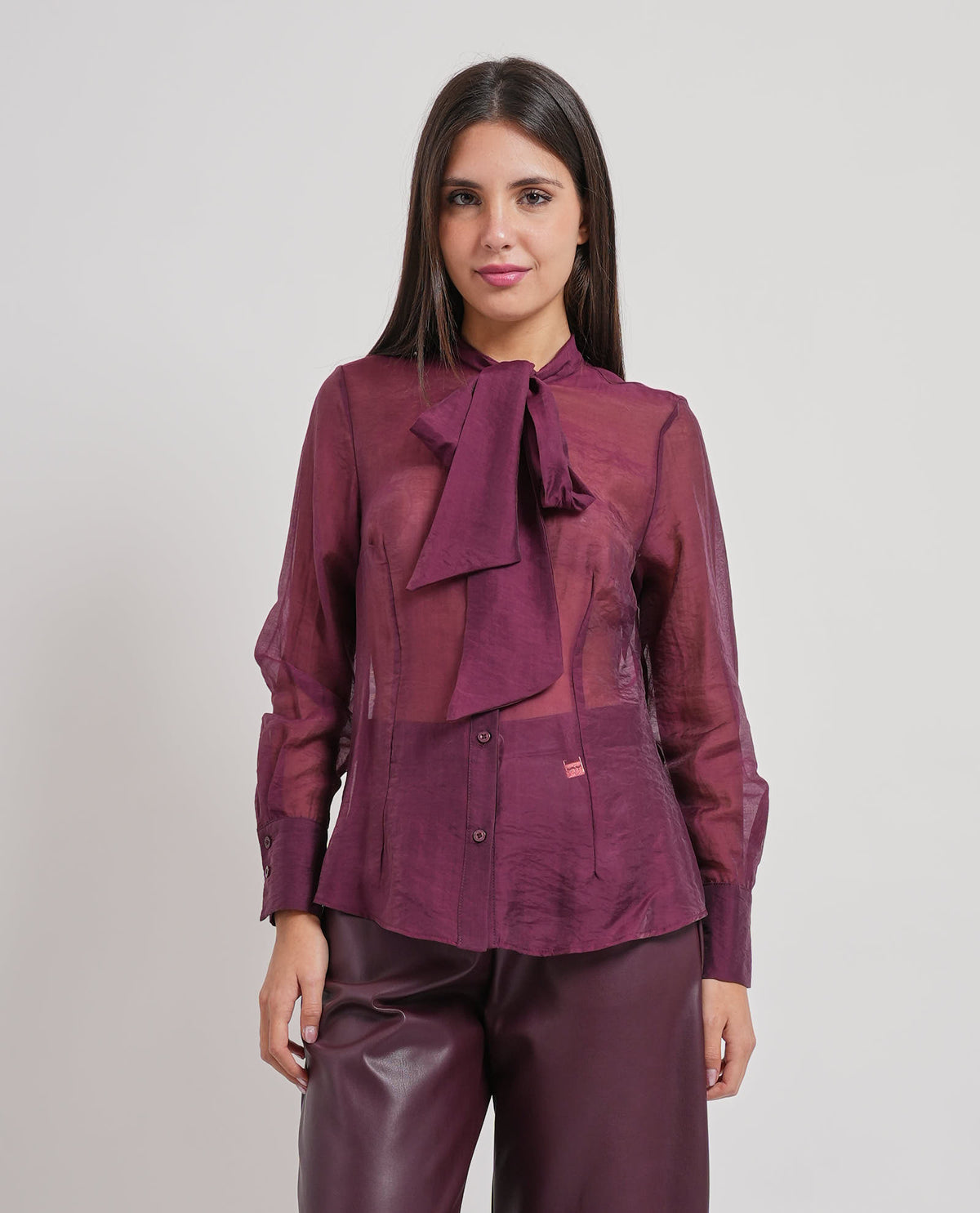 Camicia con fiocco MDM donna 