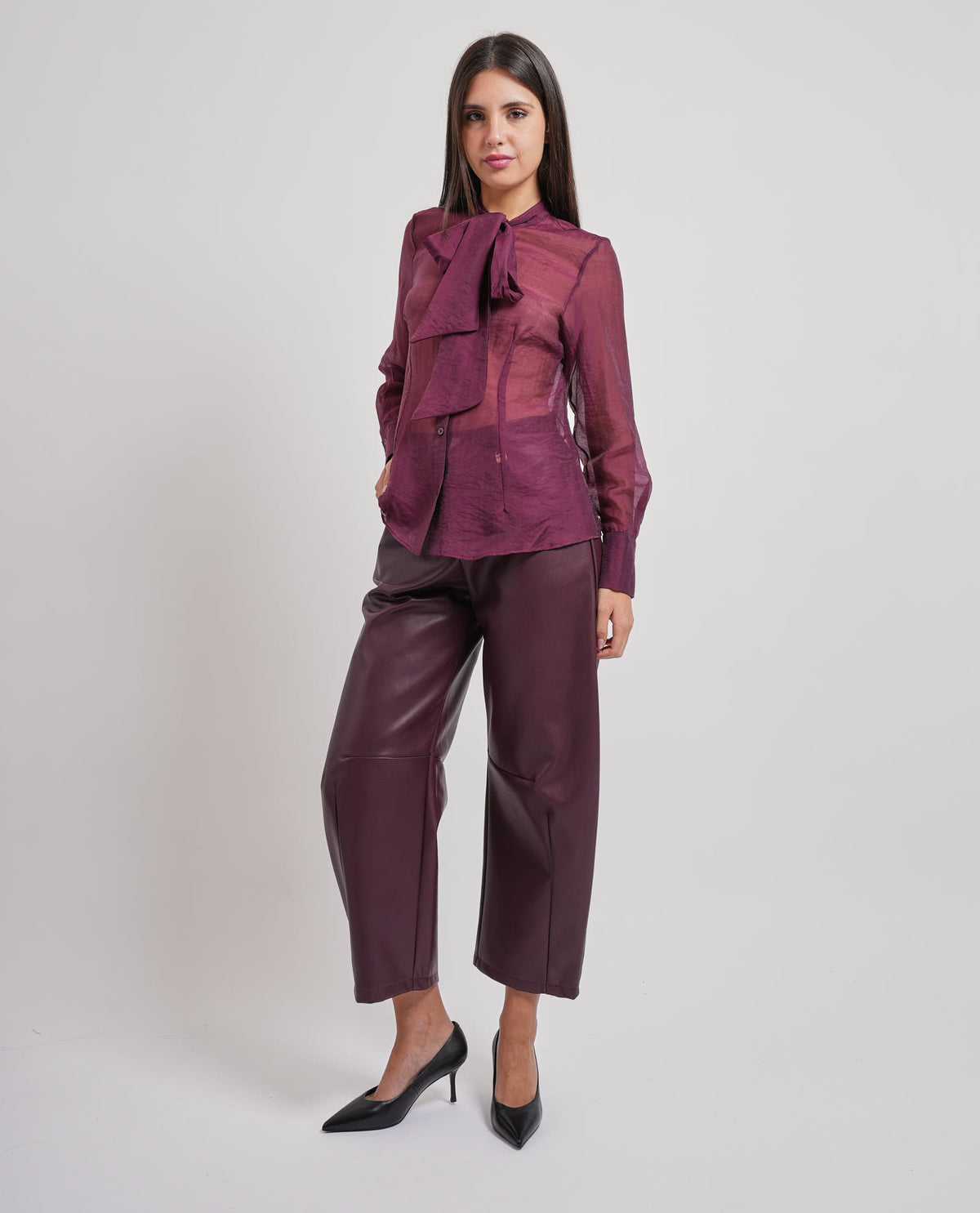 Camicia con fiocco MDM donna 