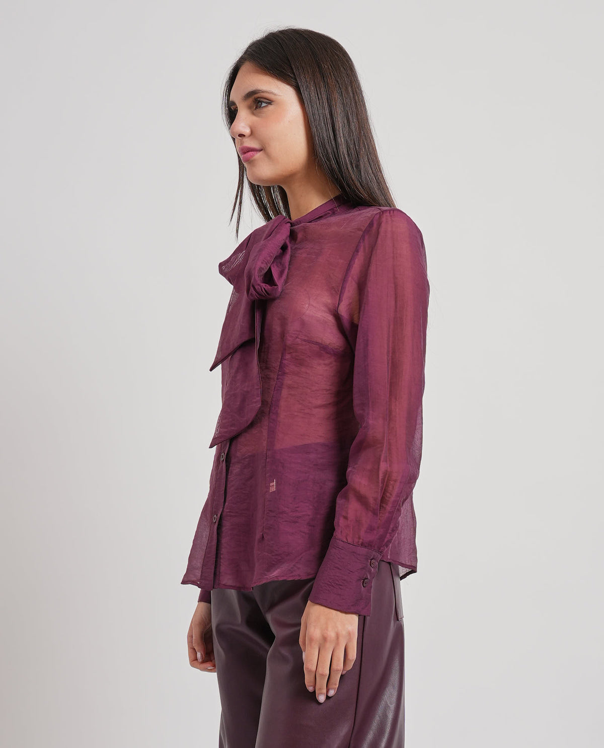 Camicia con fiocco MDM donna 