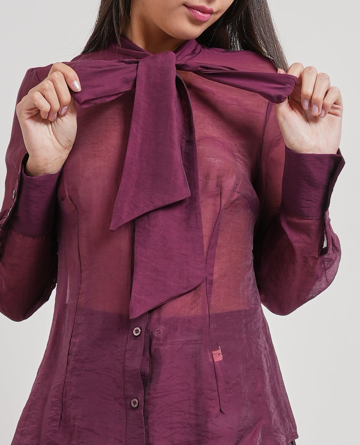 Camicia con fiocco MDM donna 