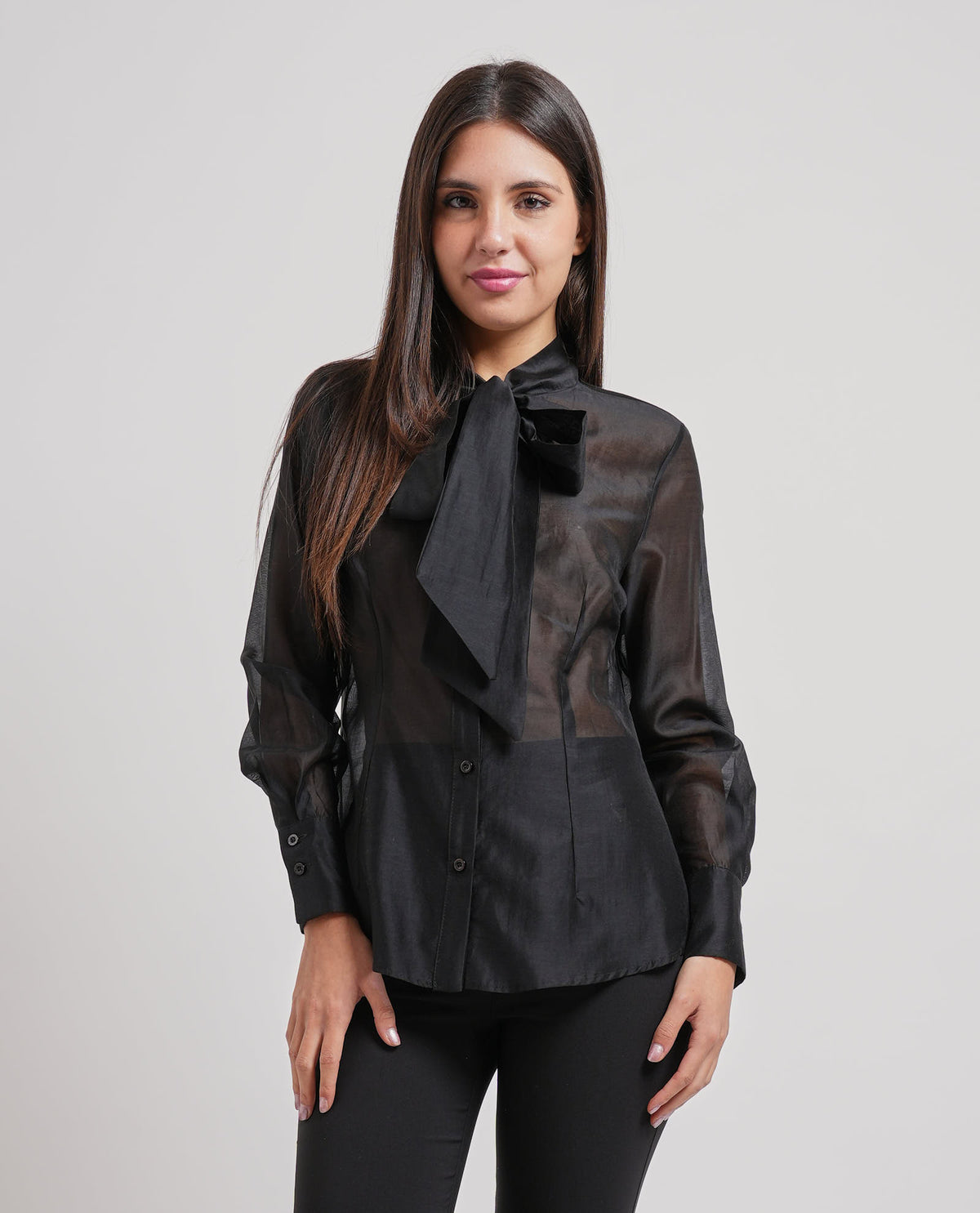 Camicia con fiocco MDM donna 
