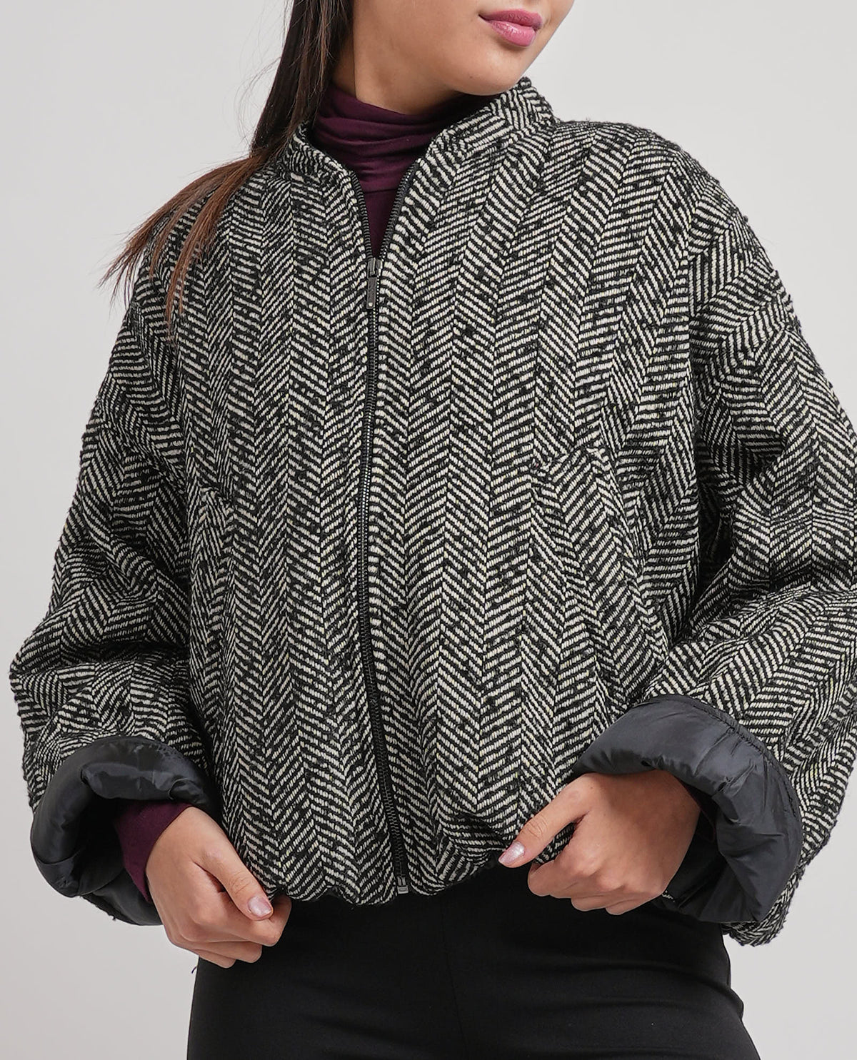 Giubbotto donna MDM fullzip e collo 