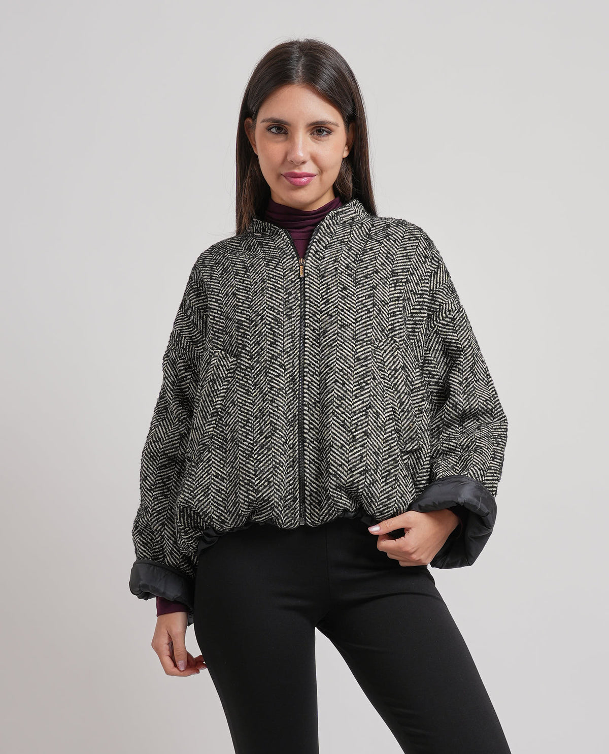 Giubbotto donna MDM fullzip e collo 