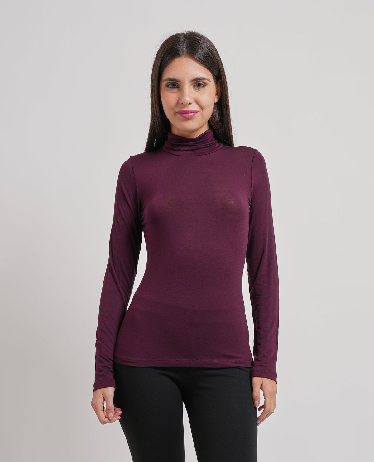 Maglia a collo alto MDM donna in cotone 