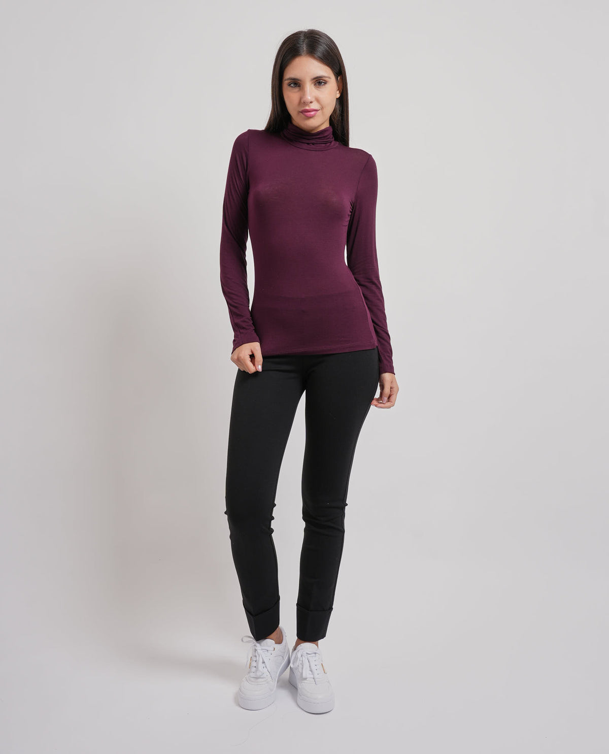 Maglia a collo alto MDM donna in cotone 