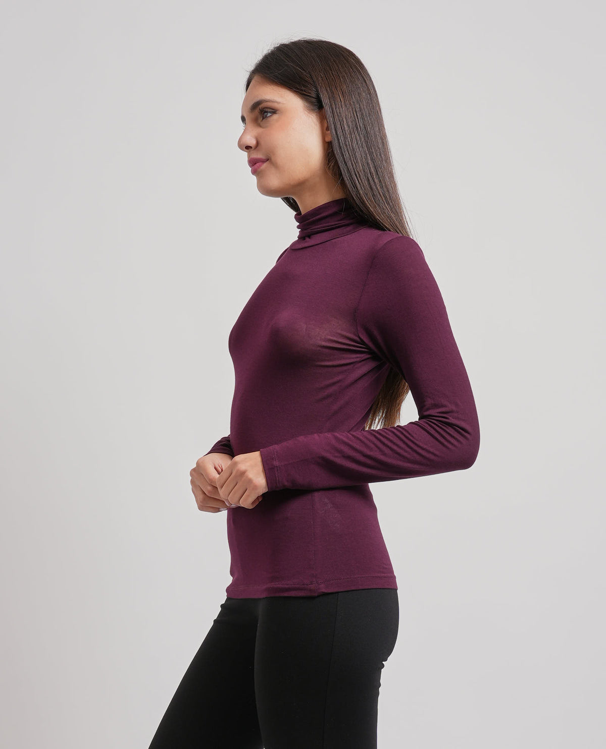 Maglia a collo alto MDM donna in cotone 