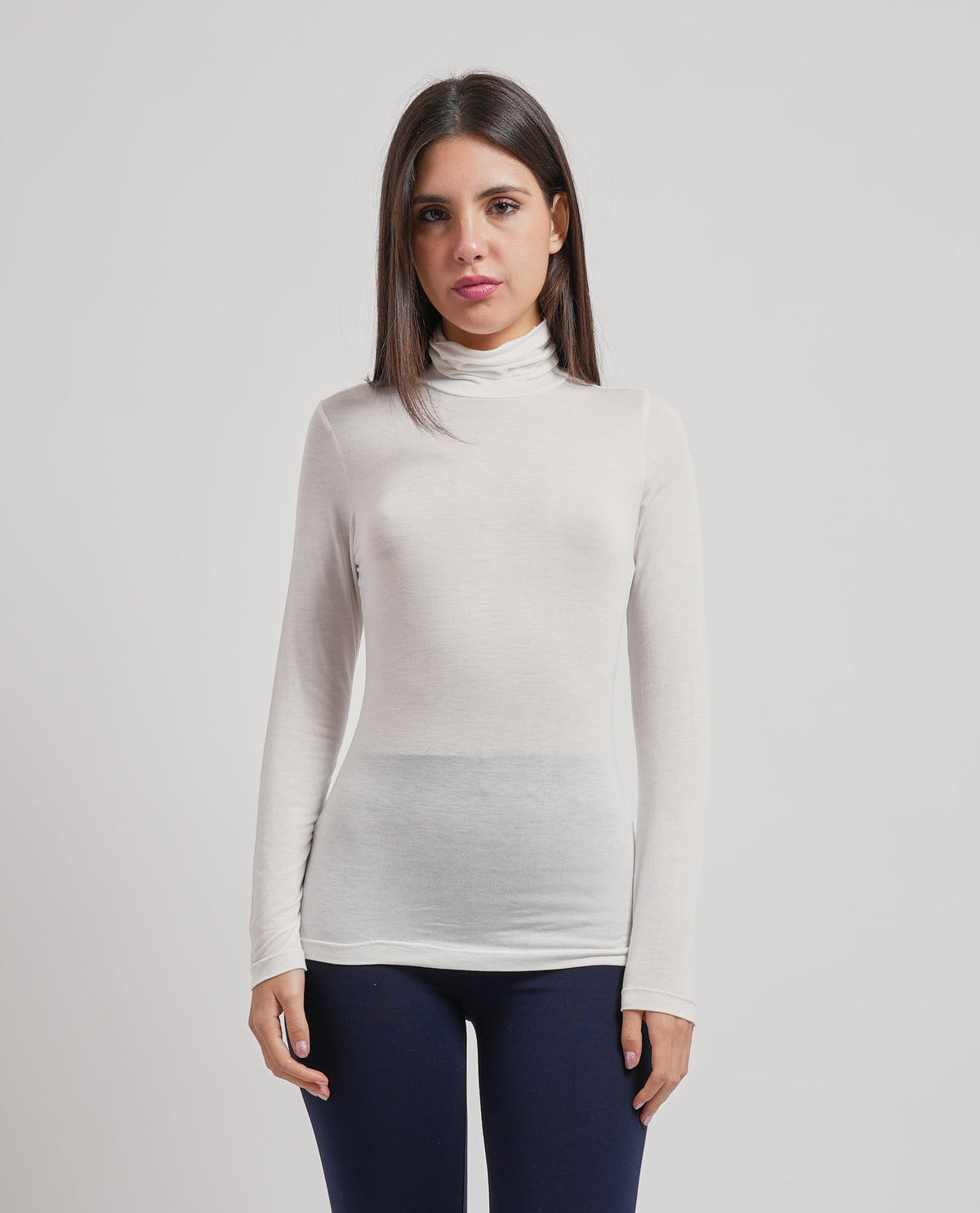 Maglia a collo alto MDM donna in cotone 