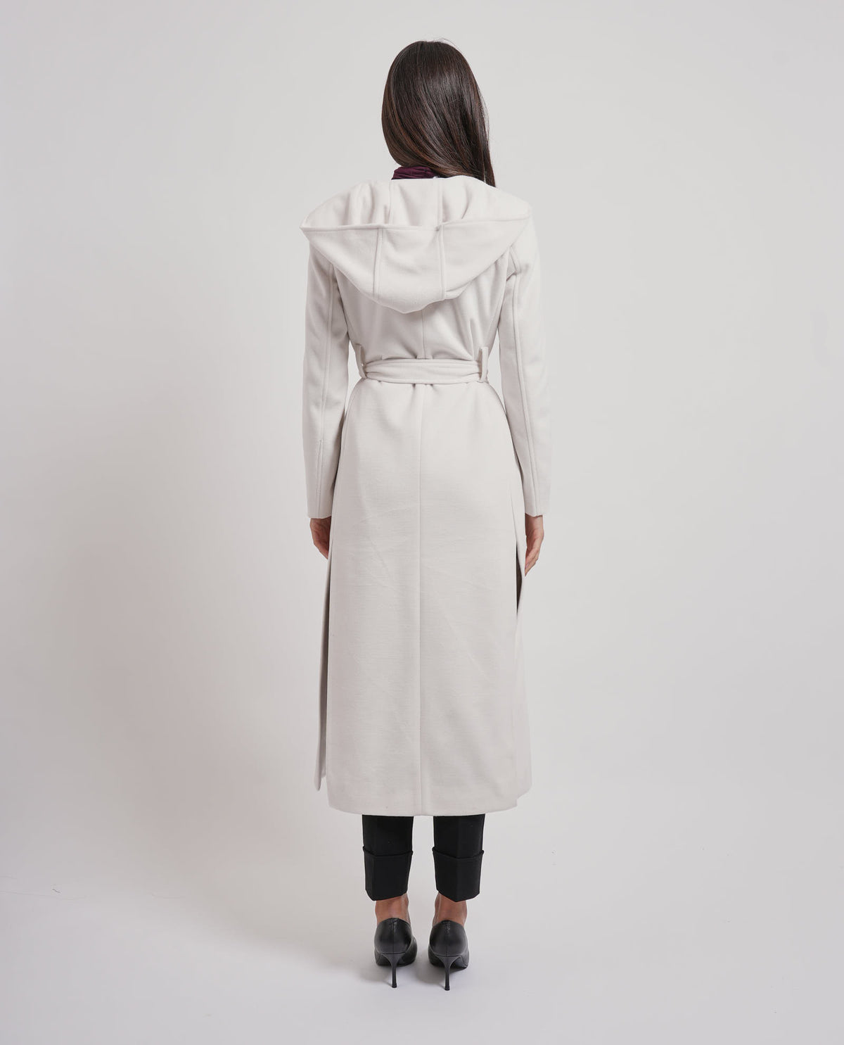Cappotto lungo MDM donna con cintura 