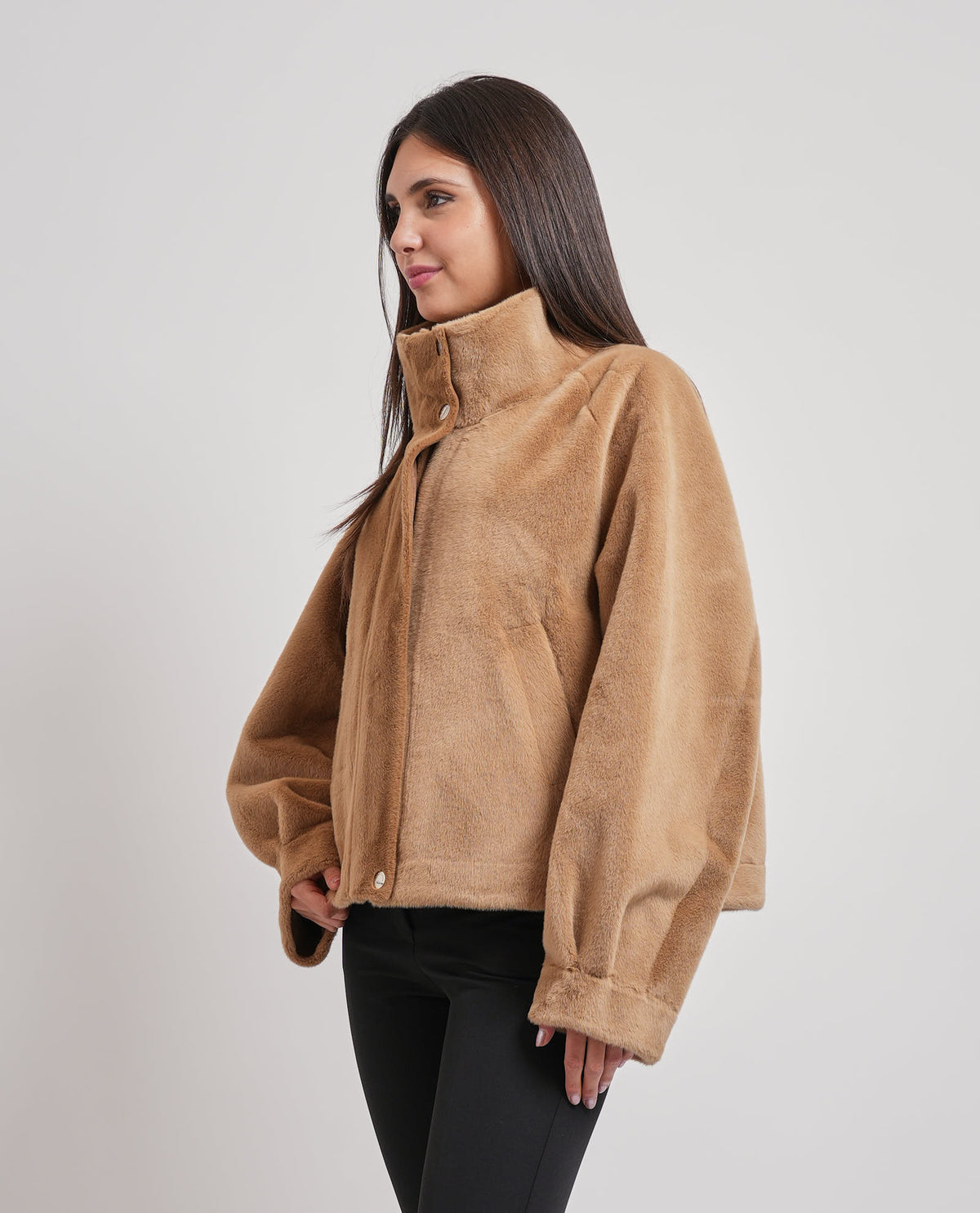 Giubbotto in panno donna Manila Grace collo alto 