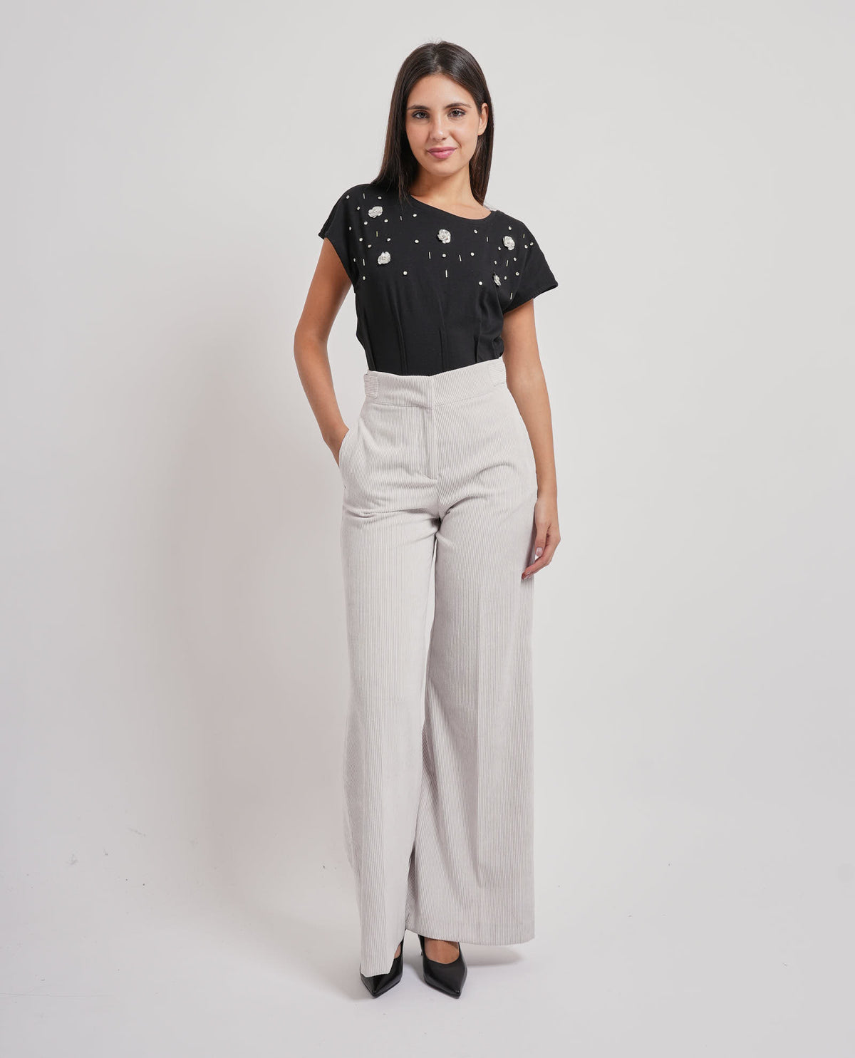 Pantaloni a palazzo fluido Manila Grace 