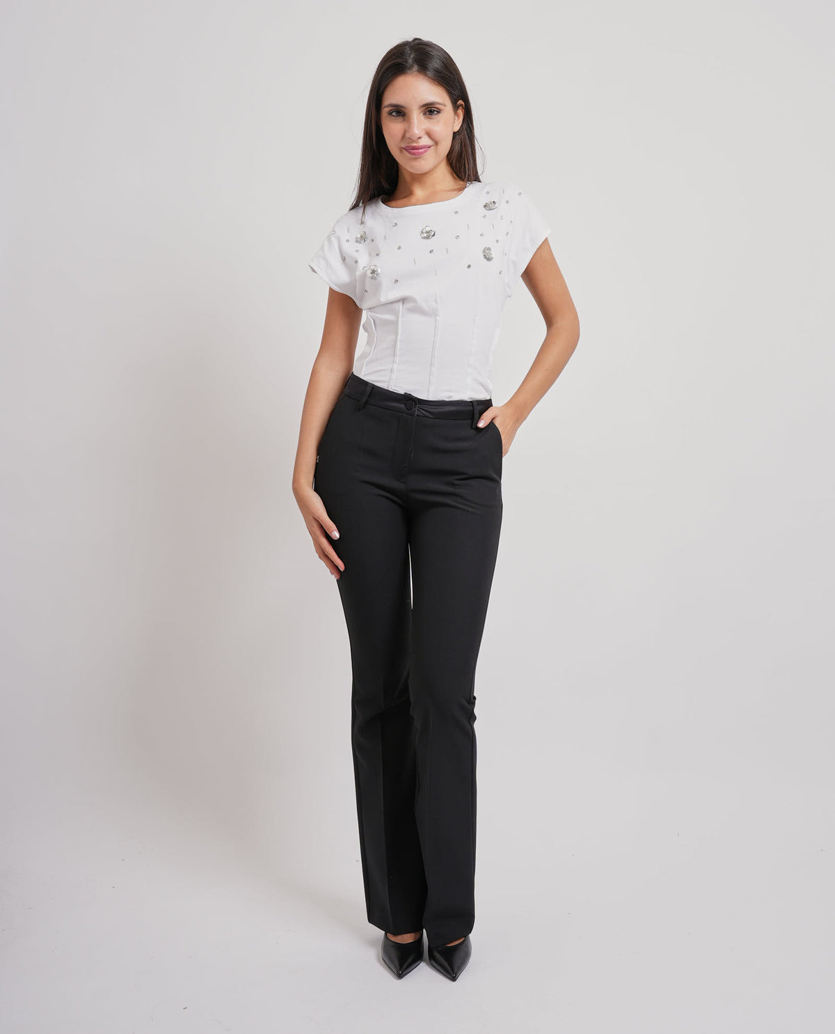 Pantaloni donna Manila Grace a gamba dritta 