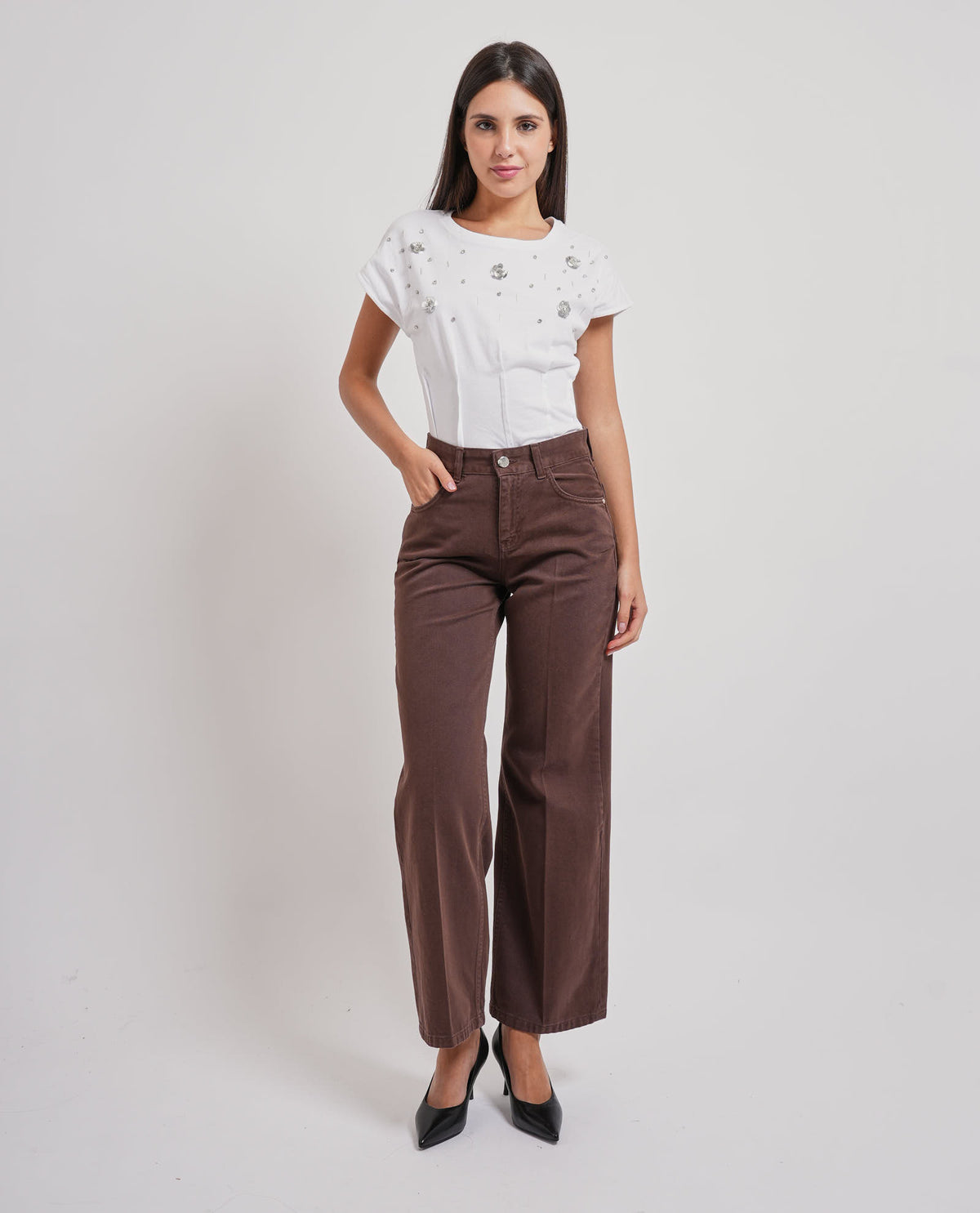 Pantaloni a gamba larga Manila Grace 