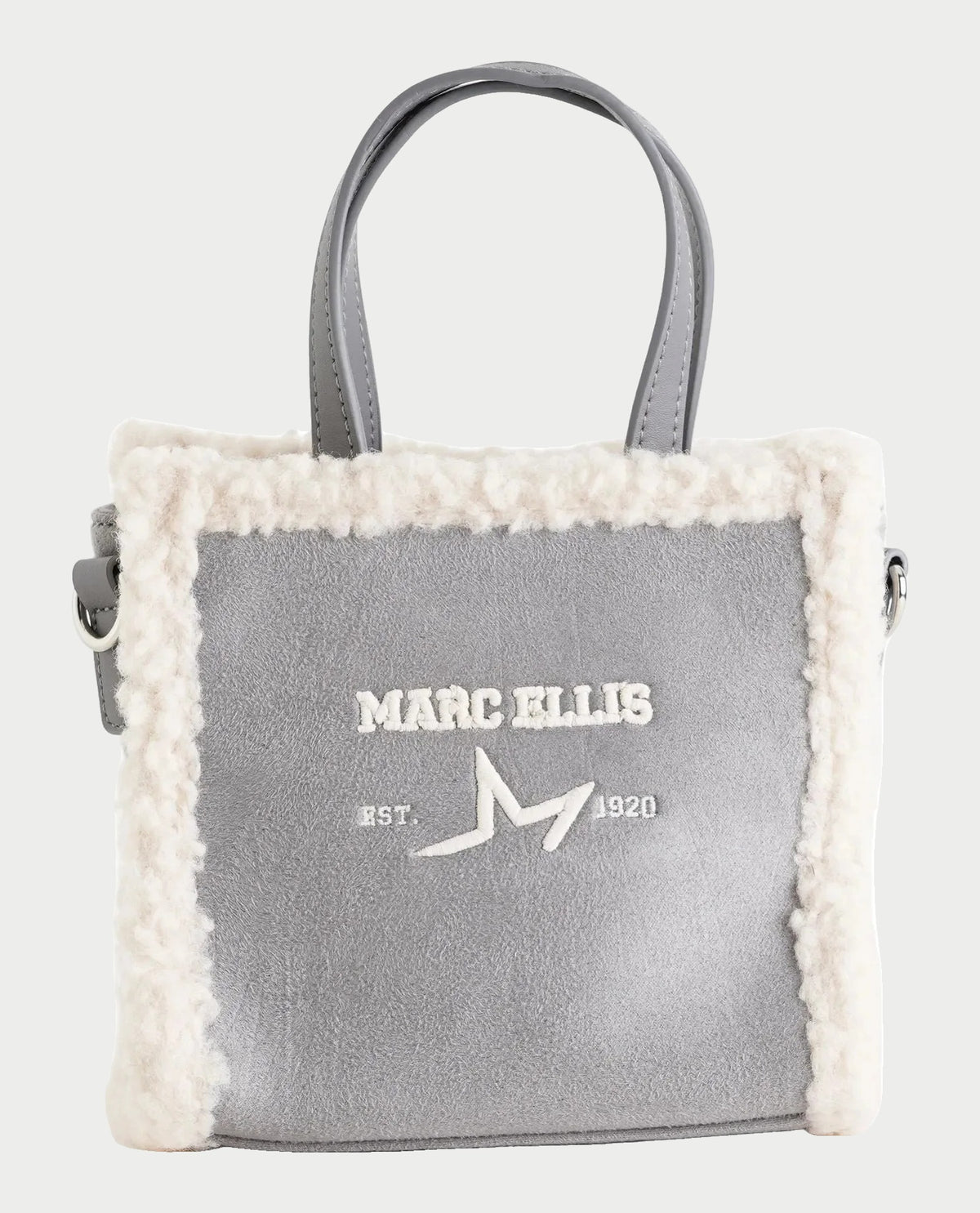 Borsa donna Marc Ellis con bordi effetto pelliccia e doppi manici<BR/> 
