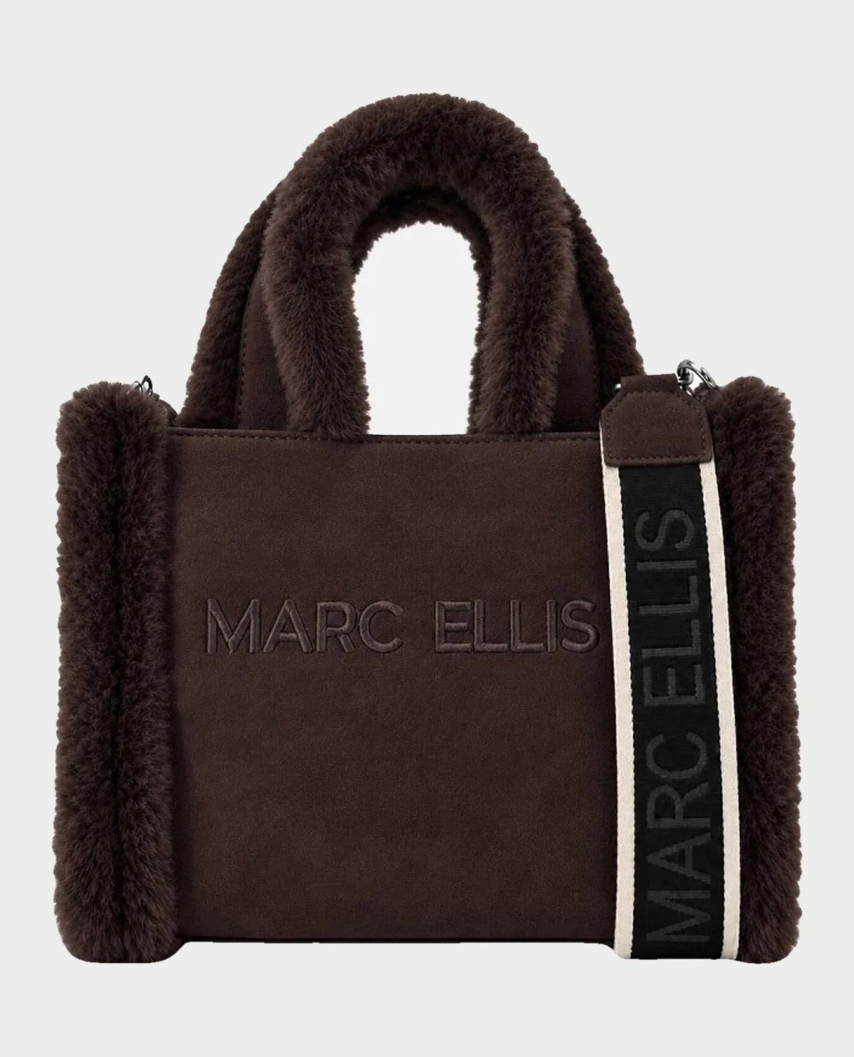 Borsa donna Marc Ellis con bordi soffici in ecopelliccia 