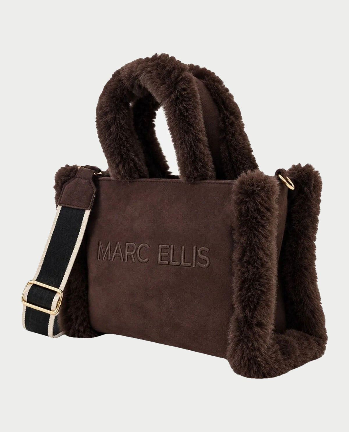 Borsa donna Marc Ellis con bordi soffici in ecopelliccia 