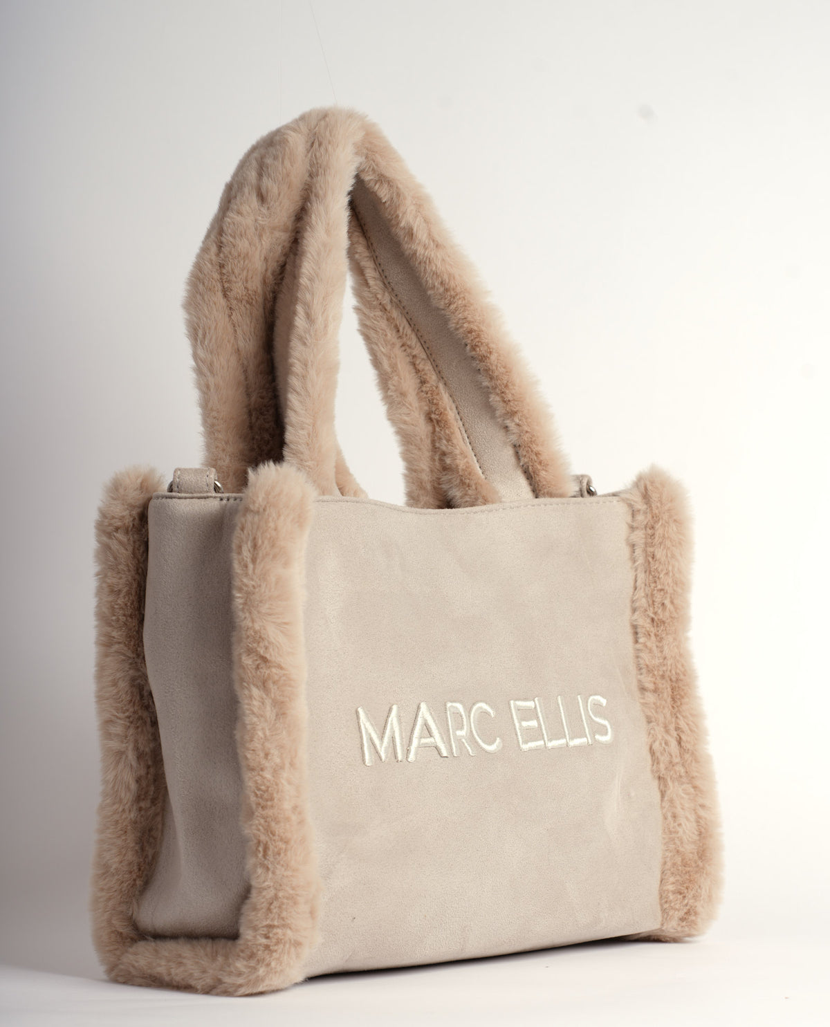 Borsa donna Marc Ellis con bordi soffici in ecopelliccia 