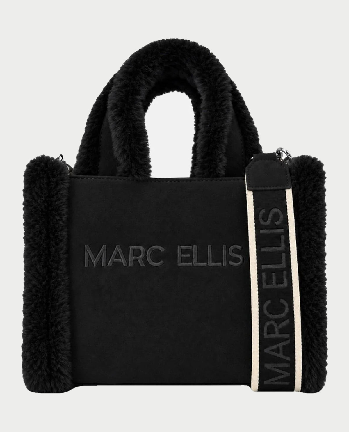 Borsa donna Marc Ellis con bordi soffici in ecopelliccia 