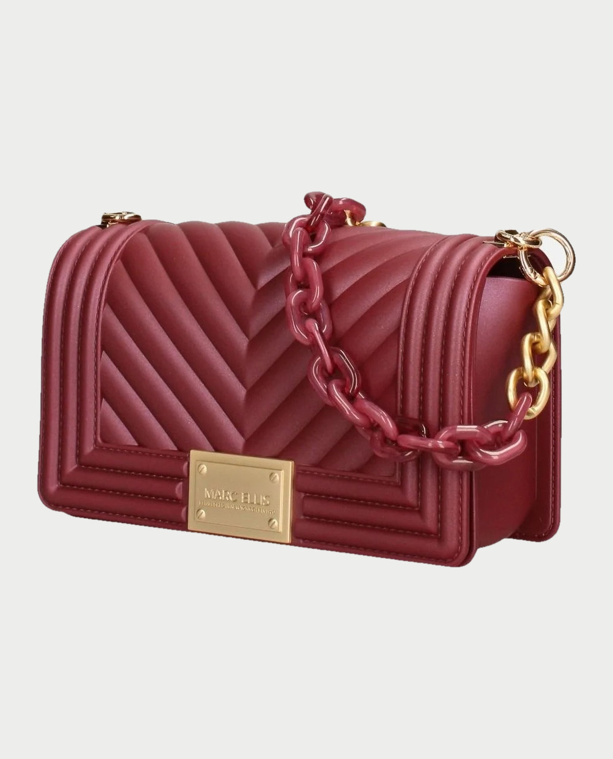 Borsa donna Marc Ellis con motivo trapuntato chevron<BR/> 
