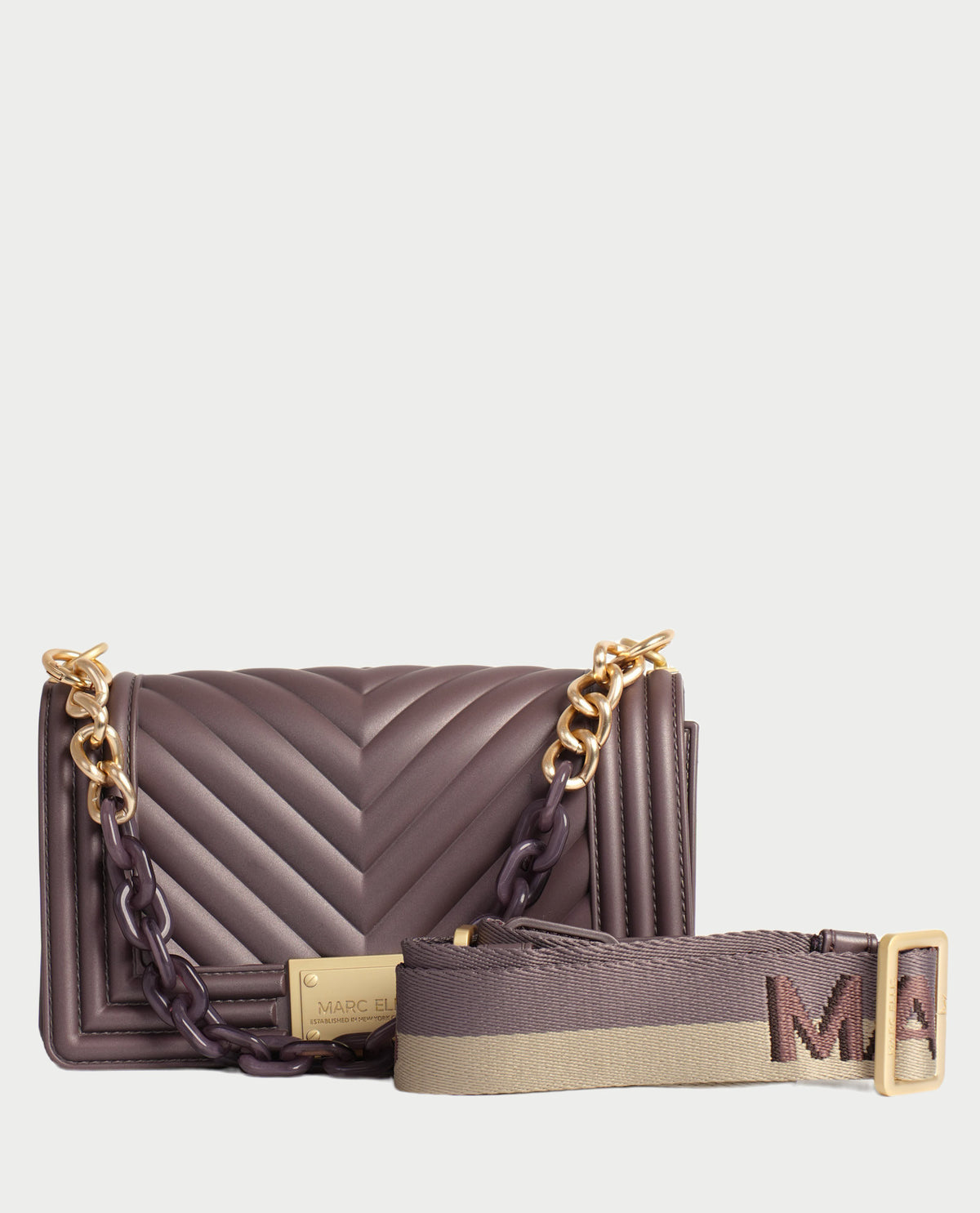 Borsa donna Marc Ellis con motivo trapuntato chevron 