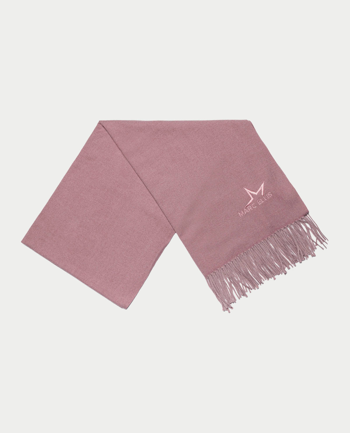 Sciarpa donna Marc Ellis con frange e logo ricamato 