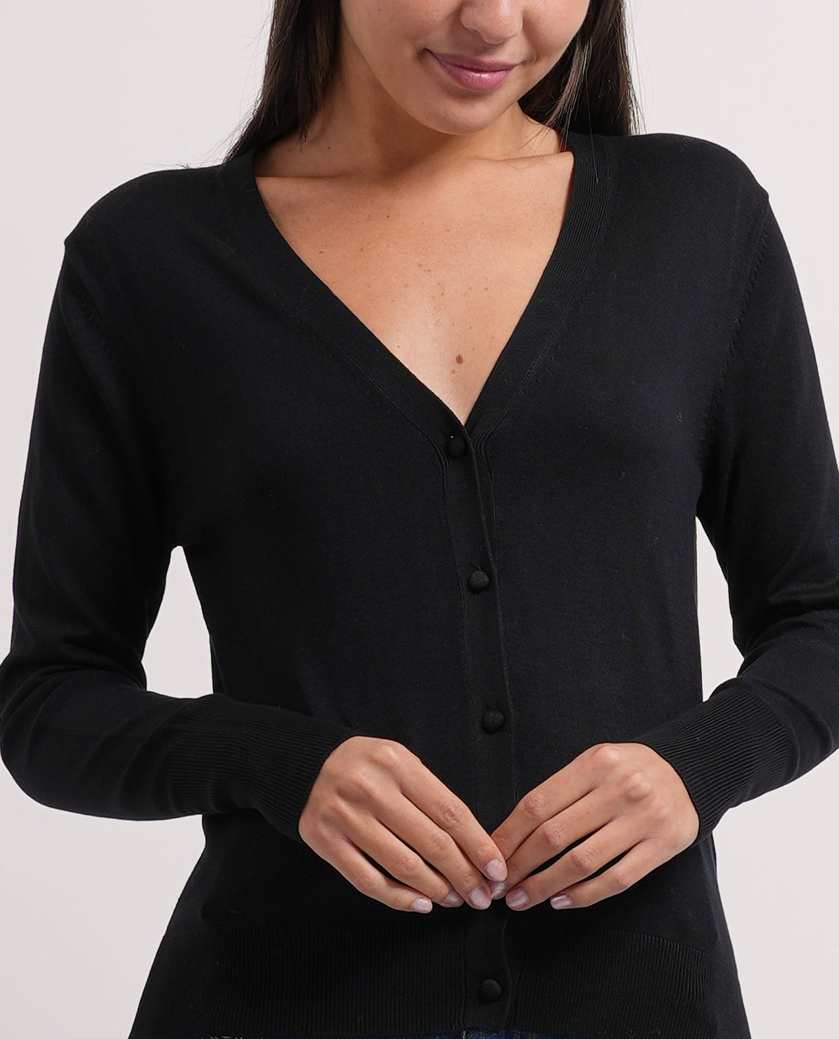 Cardigan Markup con bottoni e ampia scollatura 