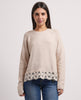 Maglione Markup donna con orlo in pizzo floreale