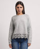 Maglione Markup donna con orlo in pizzo floreale