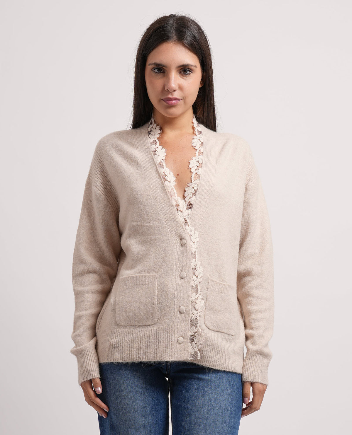 Maglione donna Markup con bottoni e scollo a V 